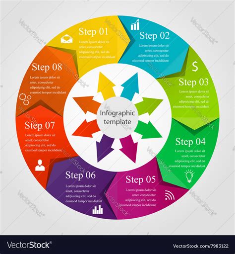 Infographic Circle Template Royalty Free Vector Image