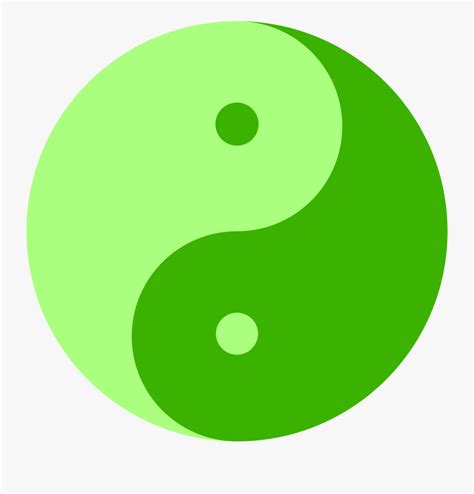 Green Yin Yang Symbol Free Transparent Clipart Clipartkey