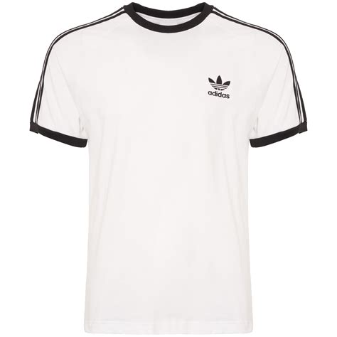 Adidas 3 Stripes T Shirt White Cw1203 Stuarts London