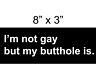 I M Not Gay My Butthole Is Bumper Sticker Decal Prank Funny Dick LGBTQ EBay