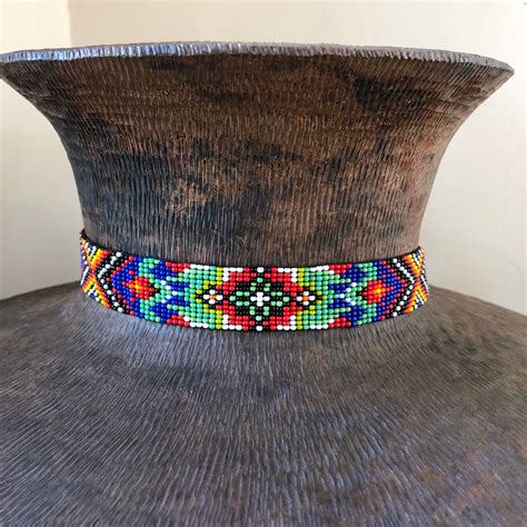 Beaded Hat Band Hatbands Cowboy Western Leather Red Etsy