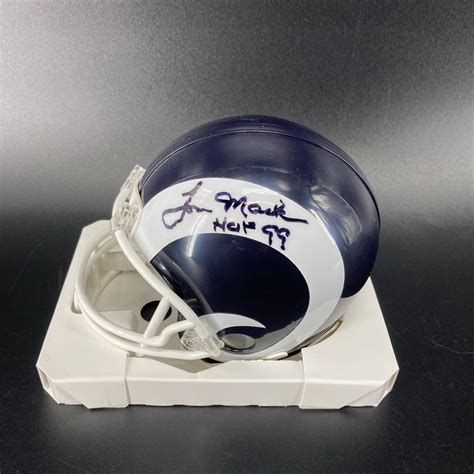Hof Rams Tom Mack Signed Mini Helmet The Official Auction Site Of