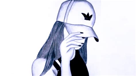 How To Draw A Girl With Cap For Beginners Easy Step By Step Pencil