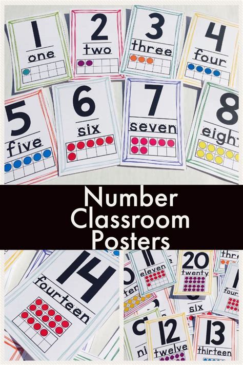 Number Posters 1 20 Classroom Posters Number Poster Classroom Displays