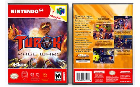 Gaming Relics Nintendo Vertical Style Turok Rage Wars