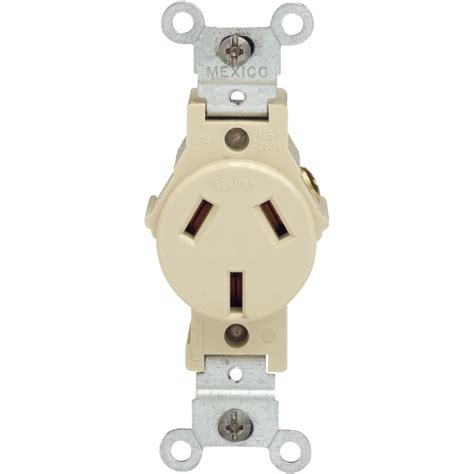 Buy Leviton Commercial Grade Non Grounding Single Outlet Ivory 20a