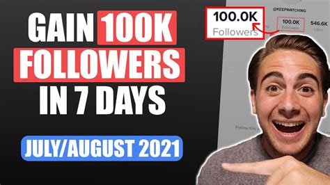 0 100k Followers On Tiktok In Only 7 Days Tiktok Growth Hacks Youtube