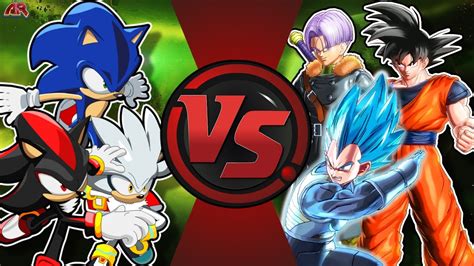 Hedgehogs Vs Saiyans Sonic Shadow Silver Vs Goku Vegeta Trunks Cfc