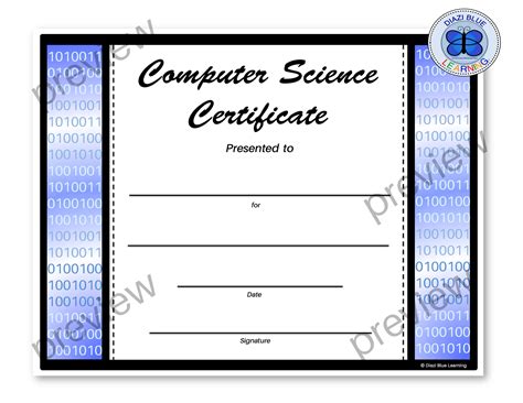 Computer Science Certificate Coding Award Coding Etsy