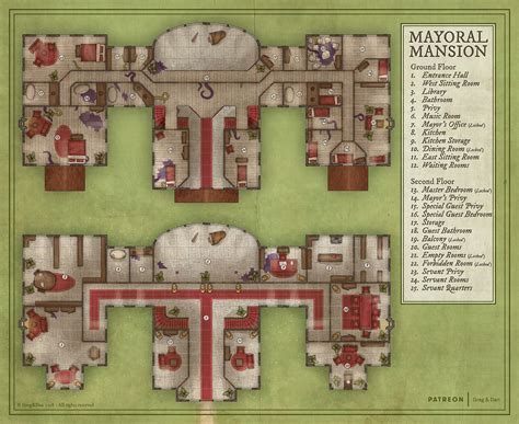 Artstation Mayoral Mansion Daniel Hasenbos Fantasy Map Fantasy