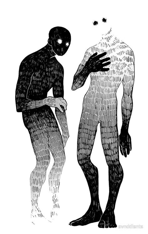 Two People Standing Next To Each Other One With An Alien Head On His Chest
