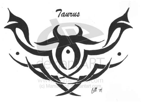 Bull, taurus, buffalo painted tribal ethnic ornament. Tribal Taurus Tattoo Sample | Taurus tattoos, Taurus ...