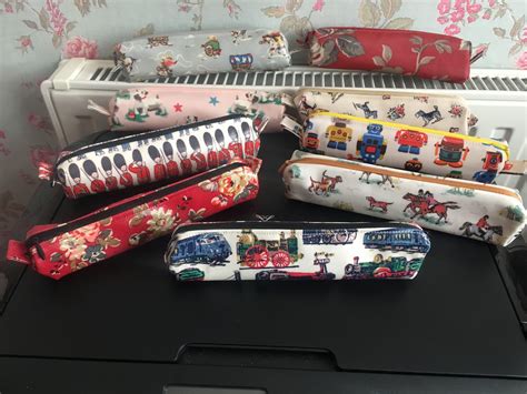 Skinny Pencil Cases In Cath Kidston Oilcloth Etsy Uk Pencil Case