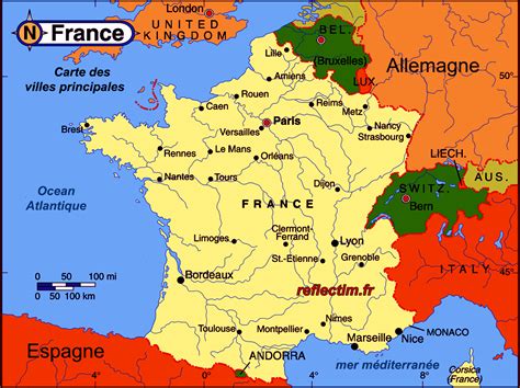 Carte De France Avec Villes Principales Et Fleuves Amour Fleuve