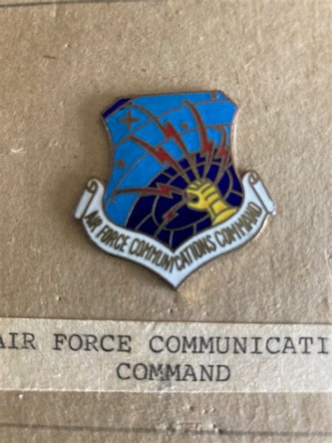 Us Air Force Communications Command Enamel Badge Rustys