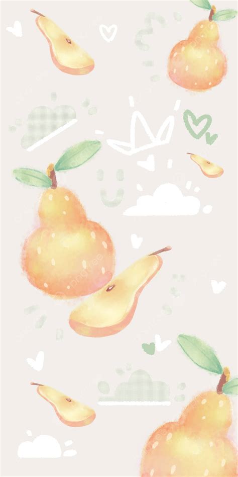 Download Aesthetic Pear Illustration Wallpaper