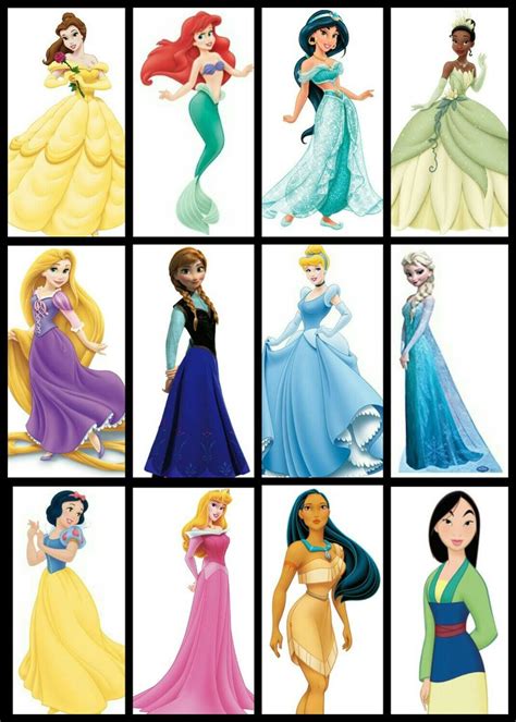 Disney Princesses In Different Dresses