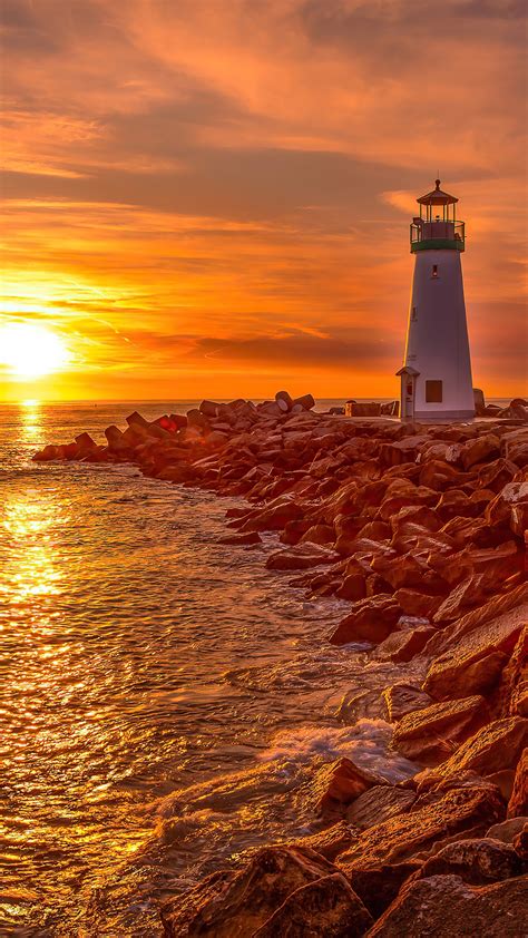 Lighthouse Sunrise And Sunset 4k Hd Wallpapers Hd Wallpapers Id 31735