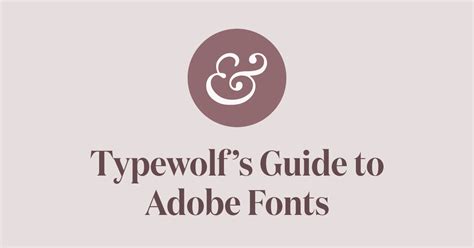 Typewolfs Guide To Adobe Fonts Typekit · Typewolf