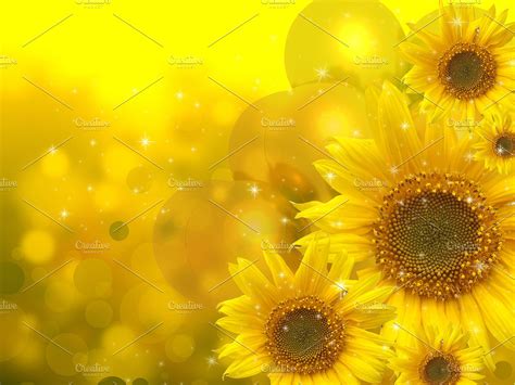 Sunflowers Abstract Background High Quality Abstract