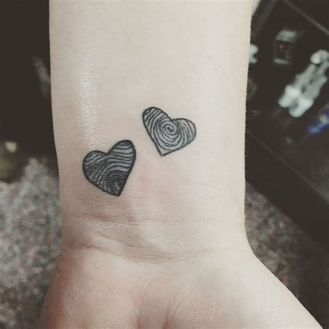 Black Fingerprint Heart Tattoos In Love With My Wrist Tattoo Believe
