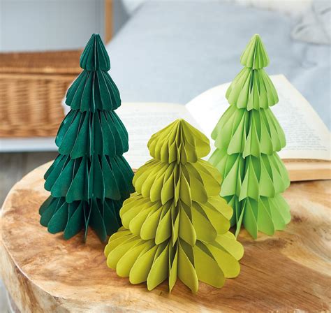 Diy Honeycomb Christmas Trees Papercrafter Project