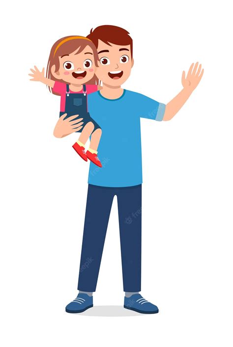 Father and Daughter are Playing clipart. Free download transparent