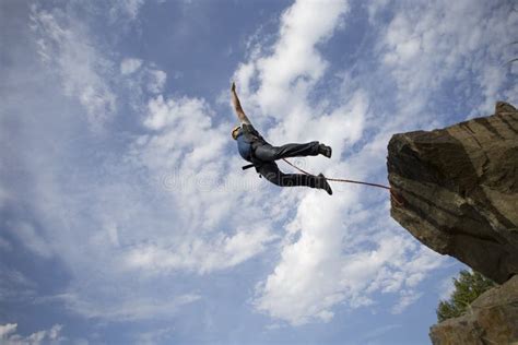 Jump Off A Cliff Stock Photo Image Of Moving Outdoors 76293842