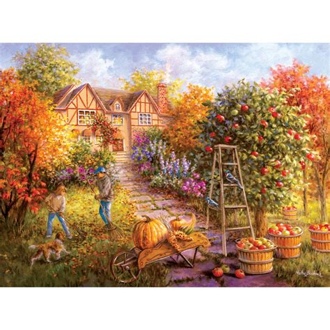 Gathering Fall 1000 Piece Jigsaw Puzzle Bits And Pieces