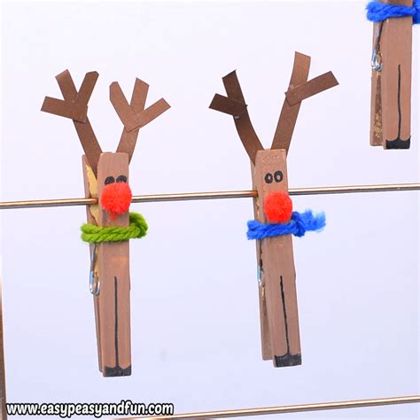 Clothespin Reindeer Craft Jolly Christmas Crafts For Kids Reindeer