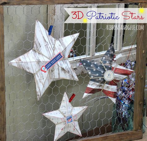 130 feet glitter star paper garland banner hanging decoration for graduation class of 2021 congrats grad wedding birthday festival party decoration (gold) 4.8 out of 5 stars 1,487. How to make 3D Patriotic Stars | Patriotic crafts ...