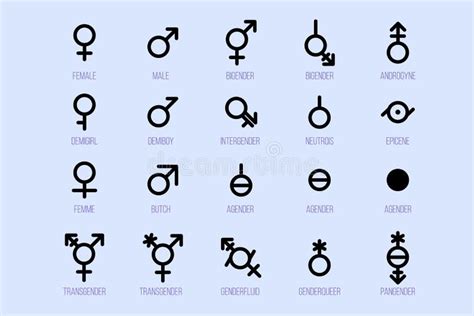 Vector Symbols Of Sexual Orientation And Gender Stock Vector