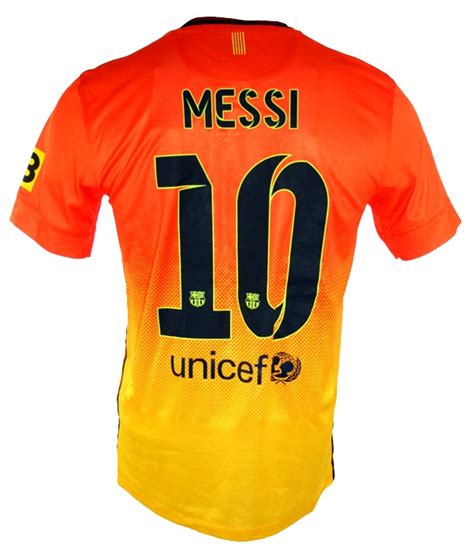 Nike Fc Barcelona Camiseta 10 Lionel Messi 201213 Qatar Naranja Nuevo