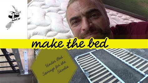 In order to utilize the storage space i planned into my bed build, it was necessary to install gas shocks to the bed platform because of the weight of my fut. Under Bed Storage | The Skoolie gets a lift up bed - YouTube