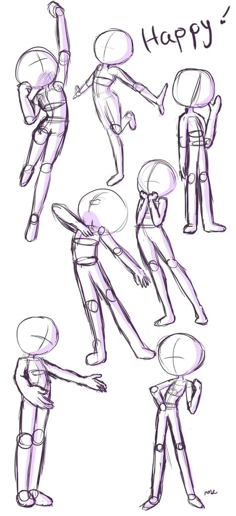 Happy Excited Poses Reference ~ Quick Reference Page For Happyfriendly