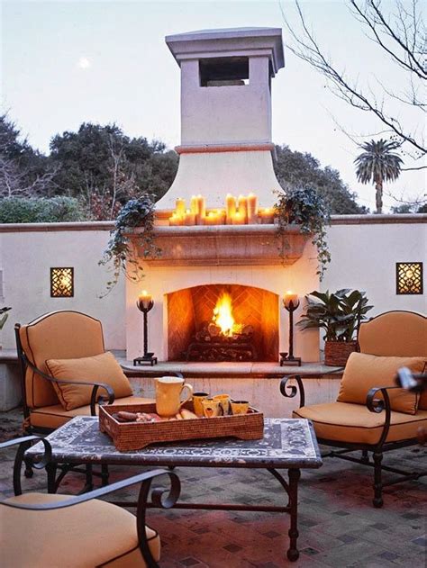 Who Wouldn8217t Want To Snuggle Up Next To This Outdoor Fireplace