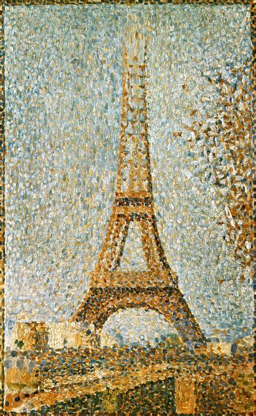 Georges Seurat Eiffel Tower Oil On Panel 1889 Tour Eiffel