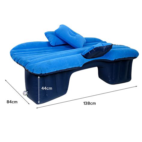 Inflatable Car Mattress Portable Travel Camping Air Bed Rest Sleeping Bed Blue