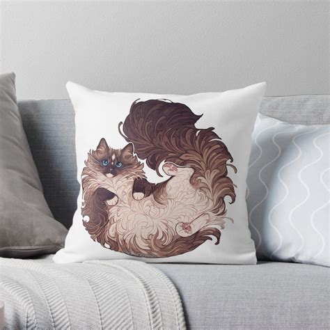 Ragdoll Cat Throw Pillow By Giulialibard Redbubble
