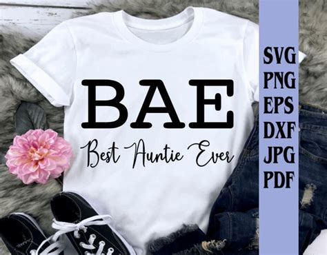 Bae Best Auntie Ever Svg Png Eps Dxf  Pdfbae Svgauntie Etsy