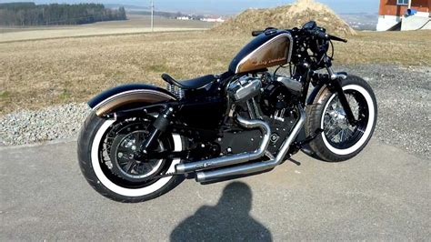 I'm going for the 883 engine, because it's well know here and i don't think i'll need more than that for a mostly city bike. Harley Davidson Sportster Bobber 48 www.mr-bobber-custom ...