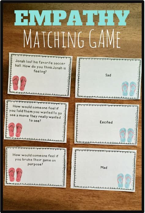 Empathy Matching Game Students School Counseling And