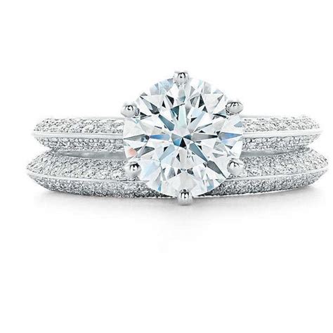 Pavé Tiffany® Setting Engagement Rings Tiffany And Co Liked On
