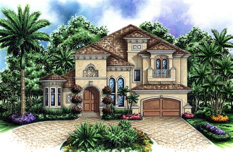 Beautiful Tuscan Appeal 66211we Architectural Designs House Plans