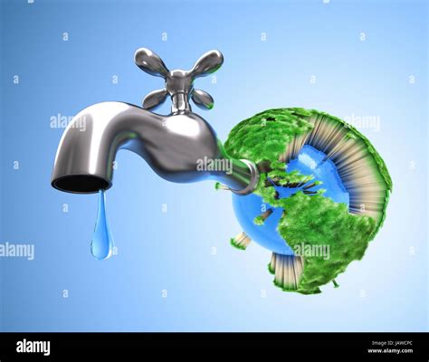 Concepto De Desperdicio De Agua Potable No La Preservación Del Medio