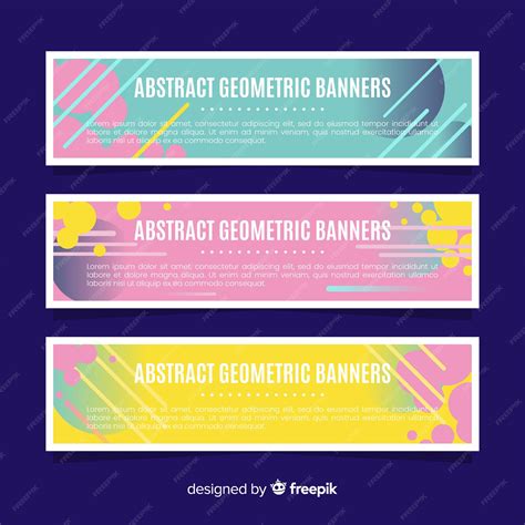 Free Vector Abstract Geometric Banners