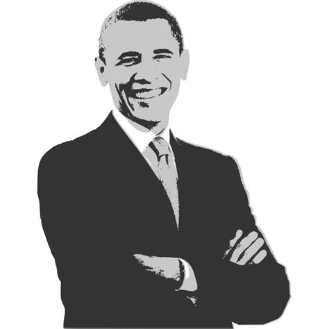 Barack Obama Vector Drawing Free Svg