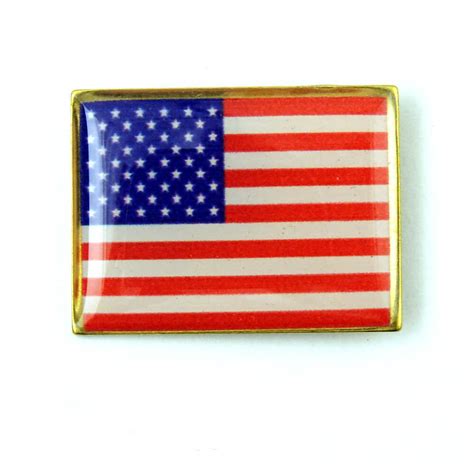 American Flag Lapel Pin Made In Usa Epoxy Dome