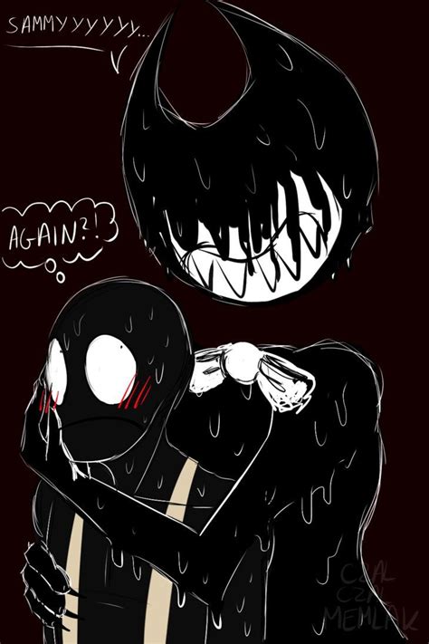 oh geez i guess sammy x bendy is taking a comeback bendy and the ink machine anime scary art