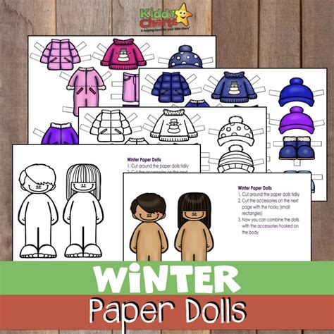Winter Paper Dolls Including Christmas Jumper Paper Dolls Winter